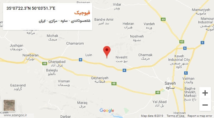 روستای قیوجیک بر روی نقشه
