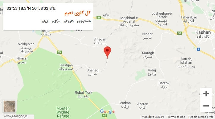 روستای گل گلوی نعیم بر روی نقشه