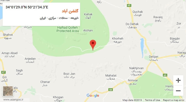 روستای گلشن آباد بر روی نقشه