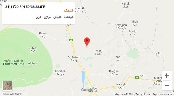 روستای گنبتک بر روی نقشه