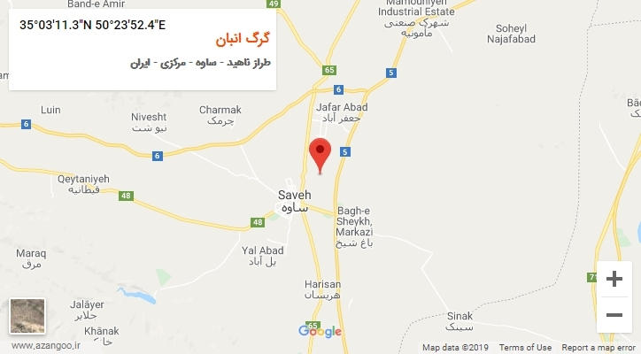 روستای گرگ انبان بر روی نقشه