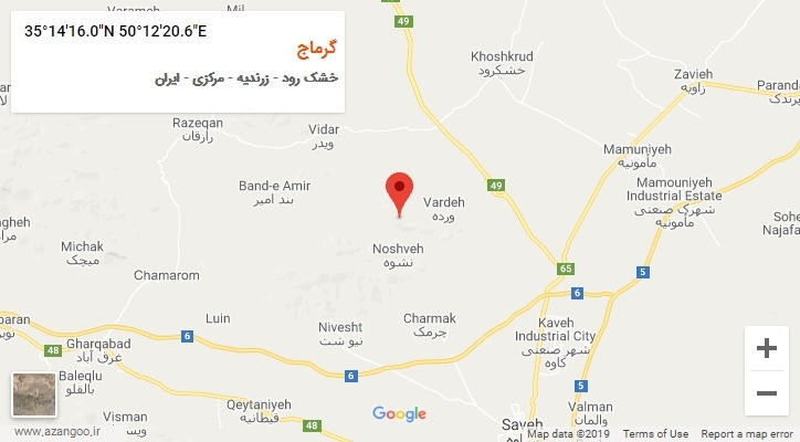 روستای گرماج بر روی نقشه