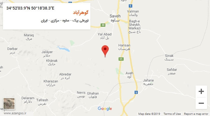 روستای گوهرآباد بر روی نقشه