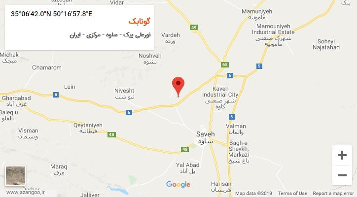 روستای گونابک بر روی نقشه