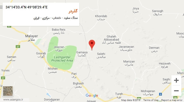 روستای گذردر بر روی نقشه