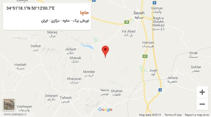روستای حاچا بر روی نقشه