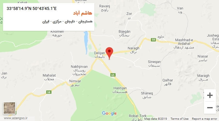 روستای هاشم آباد بر روی نقشه