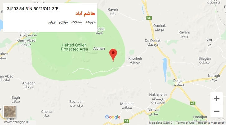 روستای هاشم آباد بر روی نقشه