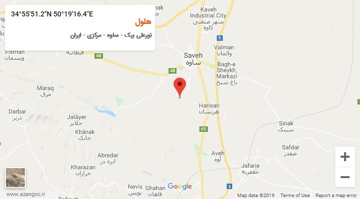 روستای هلول بر روی نقشه