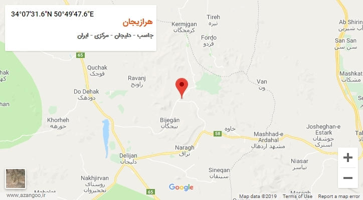 روستای هرازیجان بر روی نقشه