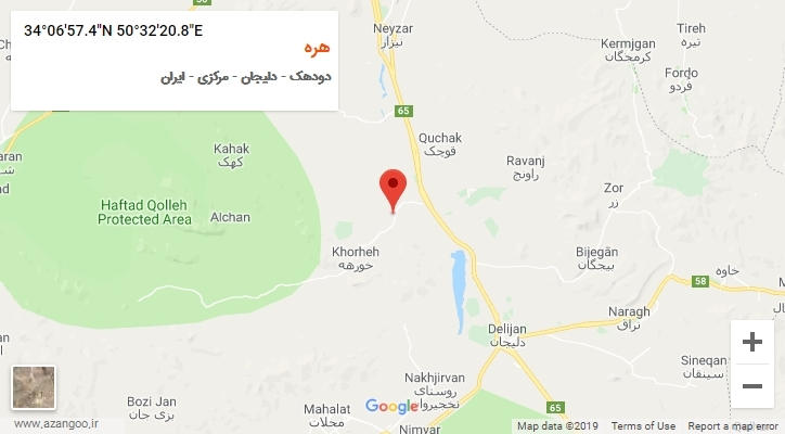 روستای هره بر روی نقشه