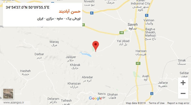 روستای حسن آبادبند بر روی نقشه