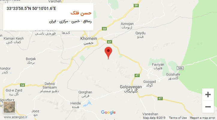 روستای حسن فلک بر روی نقشه