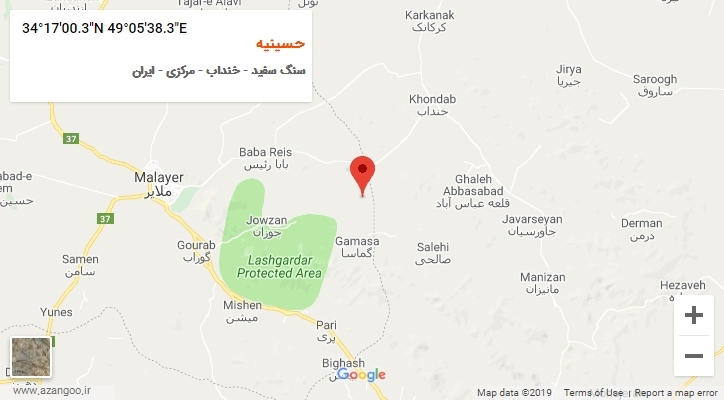 روستای حسینیه بر روی نقشه