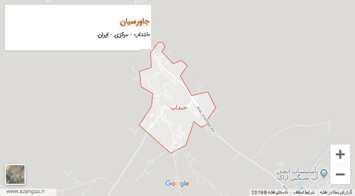 دهستان جاورسیان بر روی نقشه