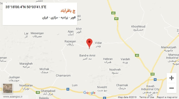 روستای ج باقرآباد بر روی نقشه