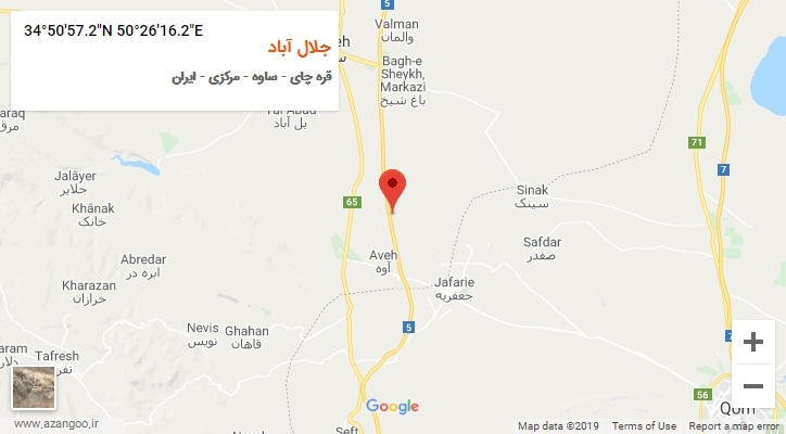 روستای جلال آباد بر روی نقشه