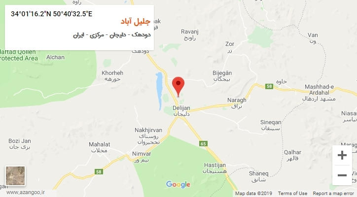 روستای جلیل آباد بر روی نقشه
