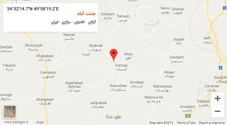 روستای جنت آباد بر روی نقشه