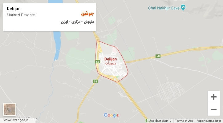 دهستان جوشق بر روی نقشه