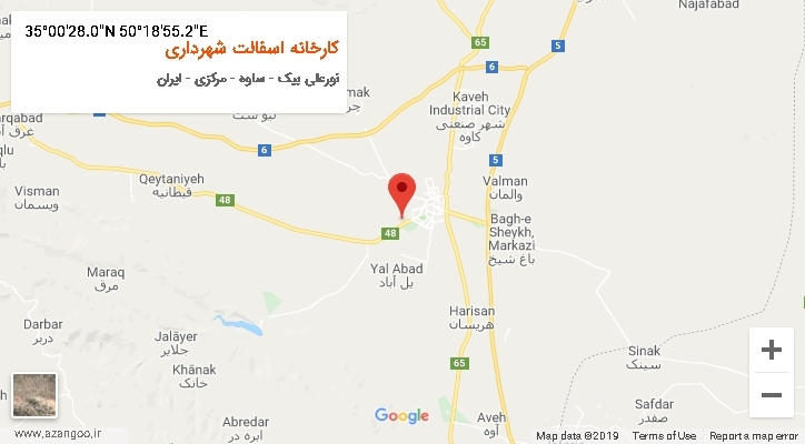 روستای کارخانه اسفالت شهرداری بر روی نقشه