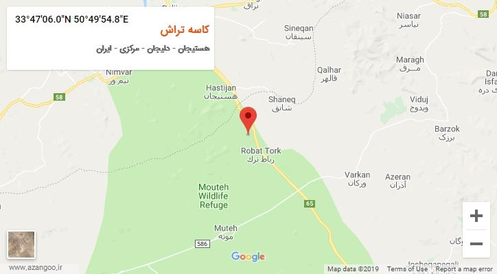 روستای کاسه تراش بر روی نقشه