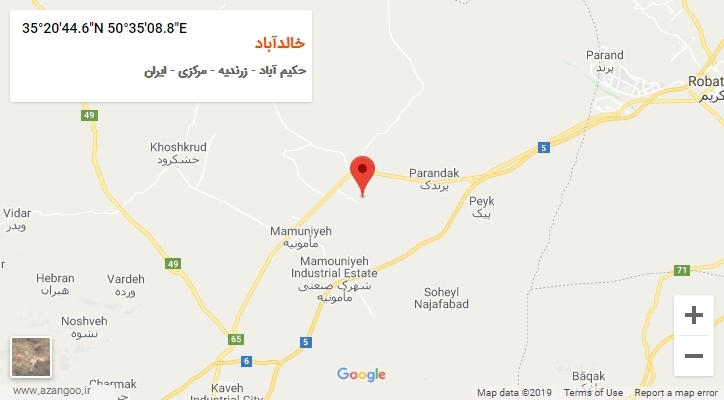 روستای خالدآباد بر روی نقشه