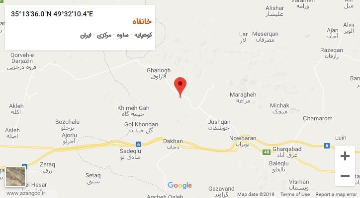 روستای خانقاه بر روی نقشه