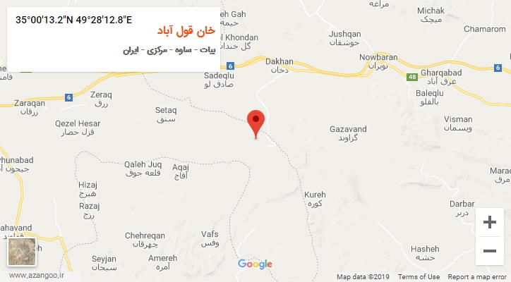 روستای خان قول آباد بر روی نقشه