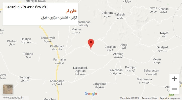 روستای خان لر بر روی نقشه