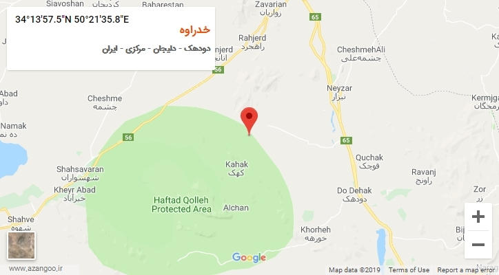 روستای خدراوه بر روی نقشه