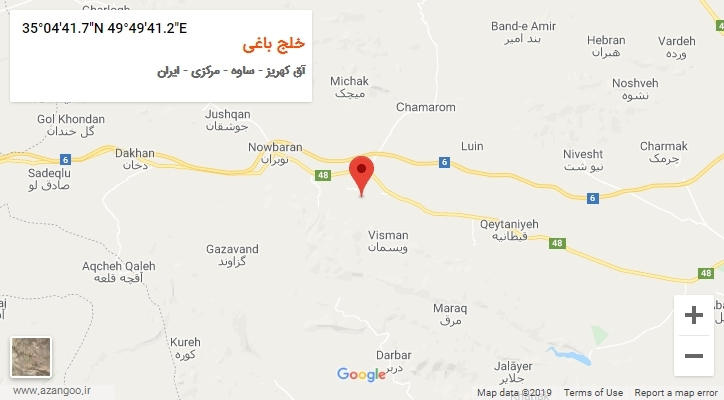 روستای خلج باغی بر روی نقشه