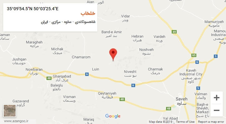 روستای خلخاب بر روی نقشه