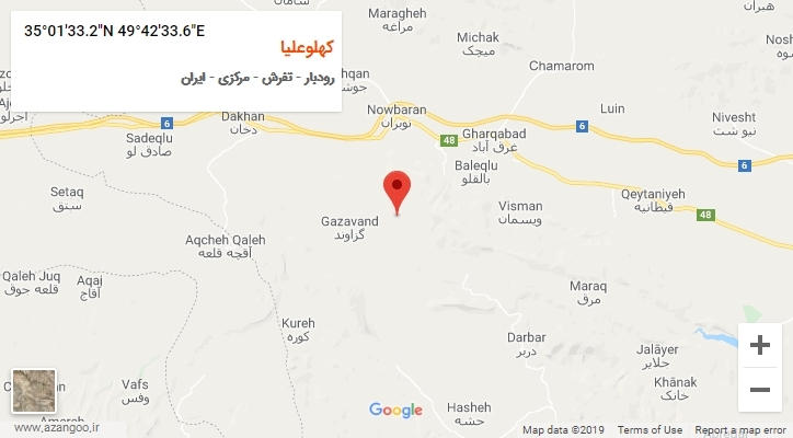 روستای کهلوعلیا بر روی نقشه