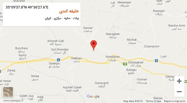 روستای خلیفه کندی بر روی نقشه