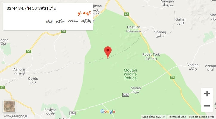 روستای کهنه نو بر روی نقشه