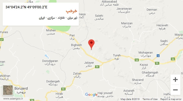 روستای خرخپ بر روی نقشه