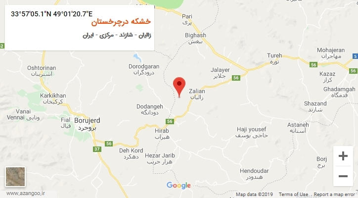 روستای خشکه درچرخستان بر روی نقشه