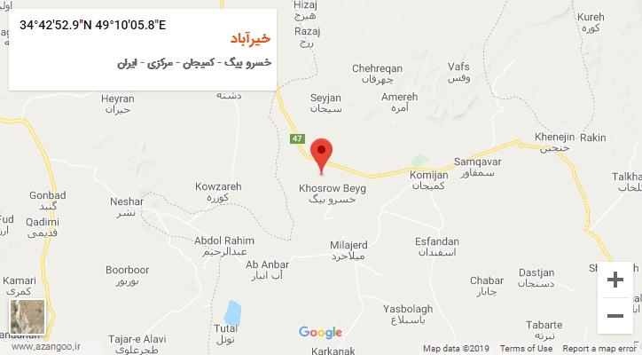 روستای خیرآباد بر روی نقشه