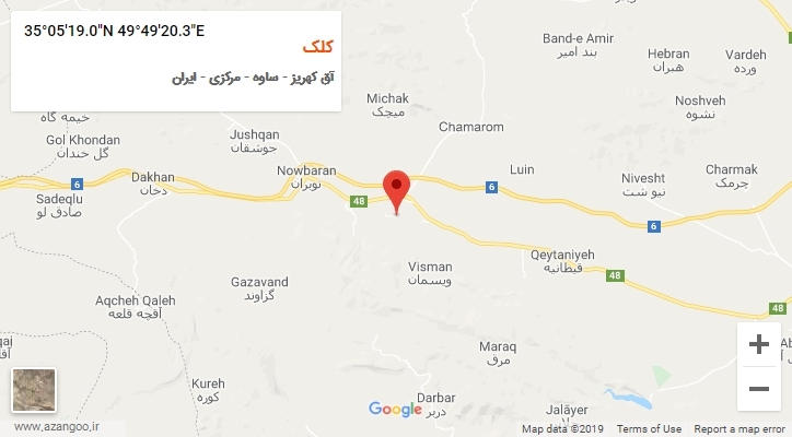 روستای کلک بر روی نقشه