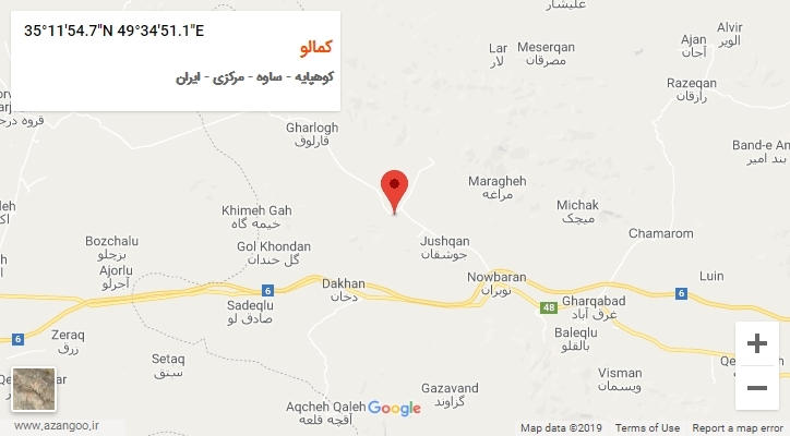 روستای کمالو بر روی نقشه