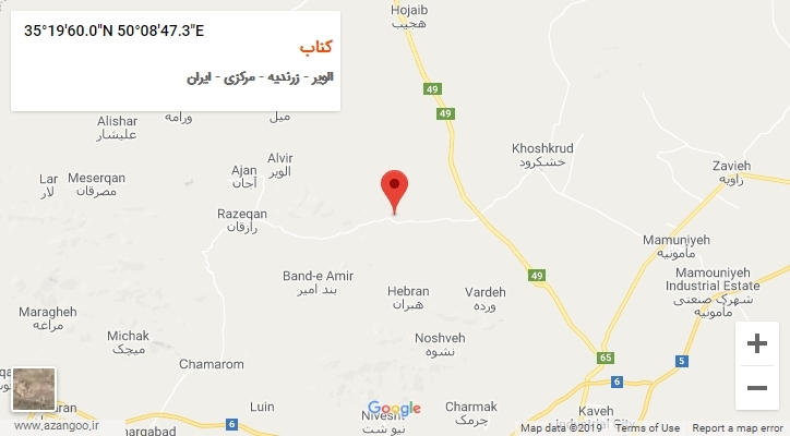 روستای کناب بر روی نقشه
