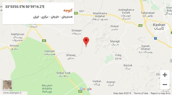 روستای کنوجه بر روی نقشه