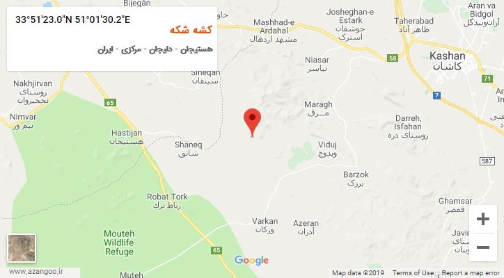 روستای کشه شکه بر روی نقشه