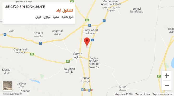 روستای کشکول آباد بر روی نقشه