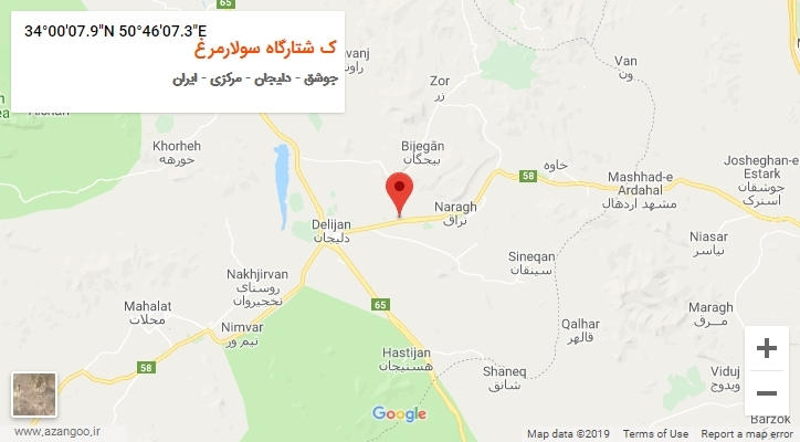 روستای ک شتارگاه سولارمرغ بر روی نقشه