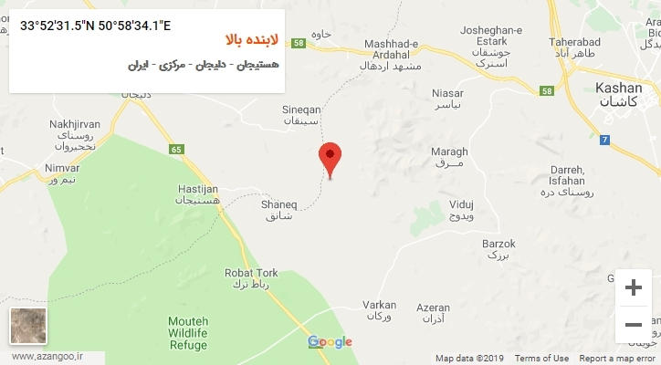 روستای لابنده بالا بر روی نقشه