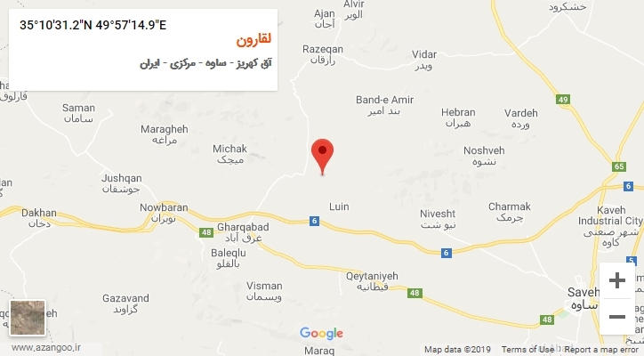 روستای لقارون بر روی نقشه
