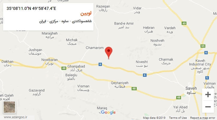 روستای لویین بر روی نقشه