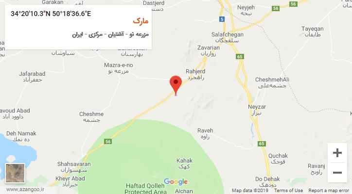 روستای مارک بر روی نقشه